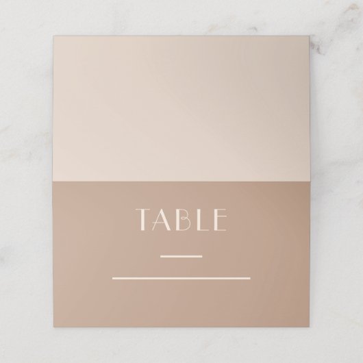 単色のアーストーン結婚のテーブル プレイスカード (外部開封)