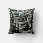 単色のグレーチェア クッション (裏面)