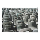 単色のグレーチェア 枕カバー (裏面)