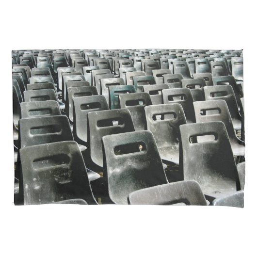 単色のグレーチェア 枕カバー (正面)