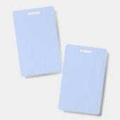 単色のプレーンなペリウィンクルライトブルー バッジ (Front & Back)