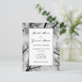 単色の木々の結婚式招待状 ポストカード (スタンド正面)