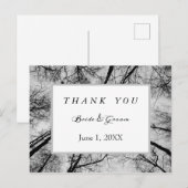 単色の木のてっぺん、ありがとう ポストカード (正面/裏面)