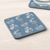 単色の花（青） コースター (左側)