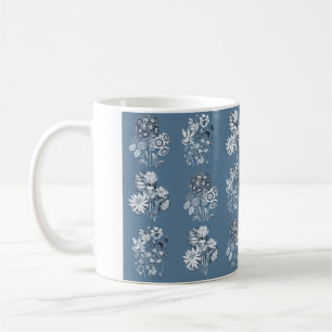 単色の花(青) コーヒーマグカップ