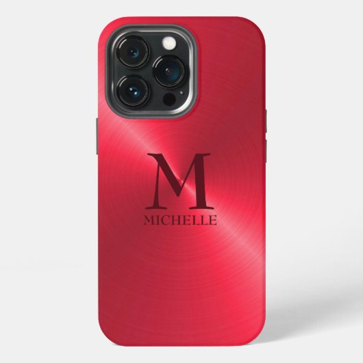 単色の赤い背景 iPhoneケース (裏面)