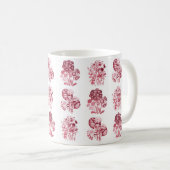 単色の赤い花 コーヒーマグカップ (正面右)