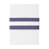 単色エレガント紫パーソナライズされた 招待状ベリーバンド (裏面例)