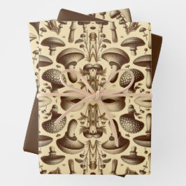 単色キノコ ラッピングペーパーシート