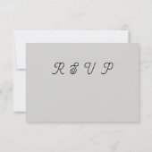 単色コンテンポラリーの花の食事 出欠カード (裏面)