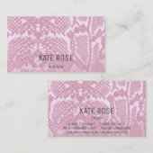 単色コンテンポラリーのPythonスキンピンク 名刺 (正面/裏面)
