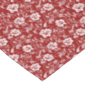 単色バロックのフローラルパターン、白の赤 テーブルクロス (アングル)