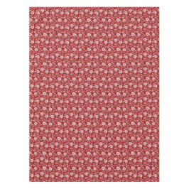 単色バロックのフローラルパターン、白の赤 テーブルクロス