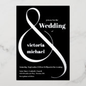 単色モダンアンパサンド箔招待状 箔招待状 (正面)