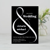 単色モダンアンパサンド箔招待状 箔招待状 (立ち正面)