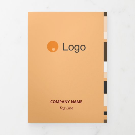 単色座標素晴らしフラット横ストライプ面 三つ折りカード (カバー)