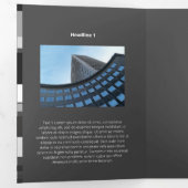 単色座標素晴らしフラット横ストライプ面 三つ折りカード (内部最初)