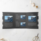 単色座標素晴らしフラット横ストライプ面 三つ折りカード (内部)