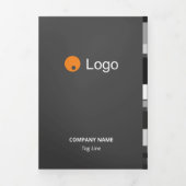 単色座標素晴らしフラット横ストライプ面 三つ折りカード (カバー)