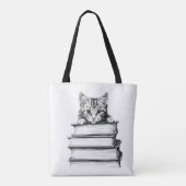単色本の子猫 トートバッグ (裏面)