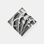 単色植物プリント スタンダードカクテルナプキン (角)