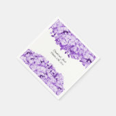 単色紫色の花の結婚紙ナプキン スタンダードカクテルナプキン (角)