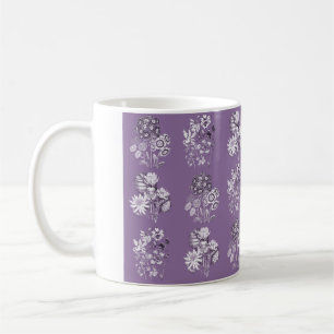 単色花ラベンダー コーヒーマグカップ