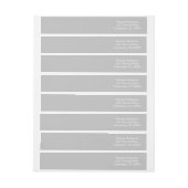 単色銀コンテンポラリー色 ラップアラウンドラベル (シート)