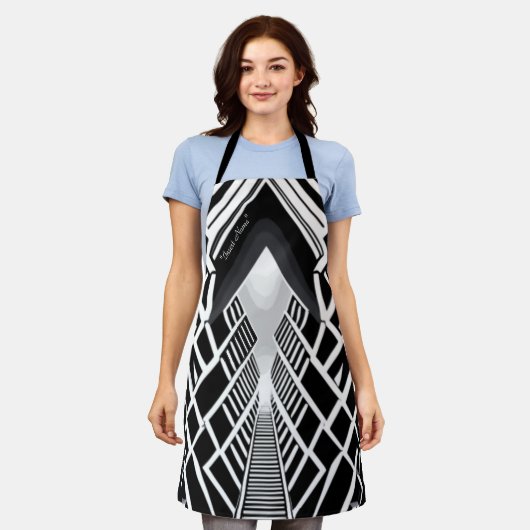 単色階段：コントラストの吹き抜け エプロン (着用した状態)