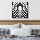 単色階段：コントラストの吹き抜け キャンバスプリント (インサイチュ (寝室))