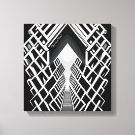 単色階段：コントラストの吹き抜け キャンバスプリント