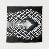 単色階段：コントラストの吹き抜け タペストリー (正面(横))