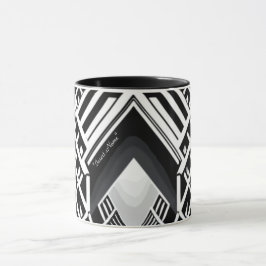 単色階段：コントラストの吹き抜け マグカップ