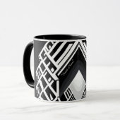 単色階段：コントラストの吹き抜け マグカップ (正面左)