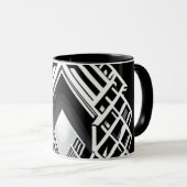 単色階段：コントラストの吹き抜け マグカップ (正面右)