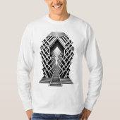 単色階段：コントラストの吹き抜け Tシャツ (正面)