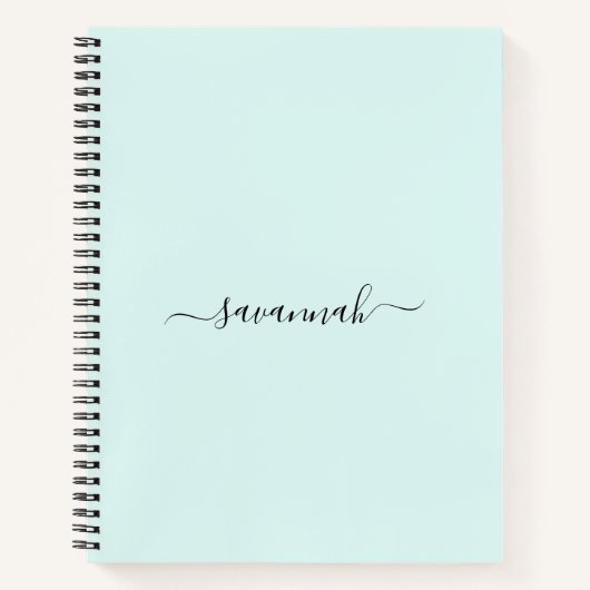 単色 モノグラム スケッチブック ノートブック (正面)