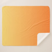 単色 – 黄グラデーション色とオレンジ シェルパブランケット (正面(横))