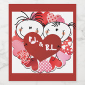 単芽カップル飲食品ラベルセット ワインラベル (シングルラベル)