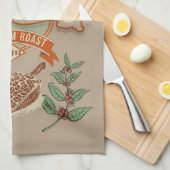 単行素朴なコクールロンビアンコーヒーヴィンテージ キッチンタオル (四つ折り)