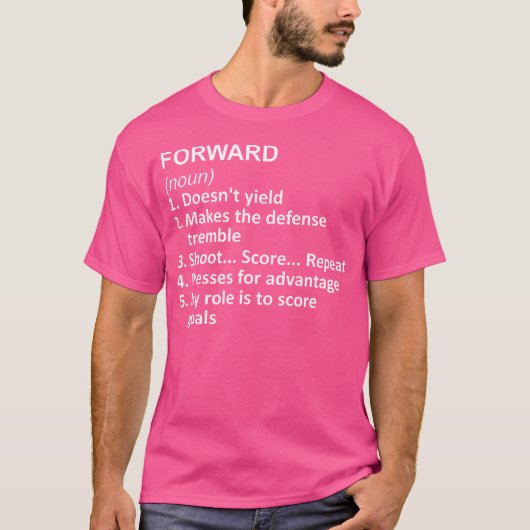 単語おもしろい定義サッカーフォワード引用文ボーカブ Tシャツ (正面)