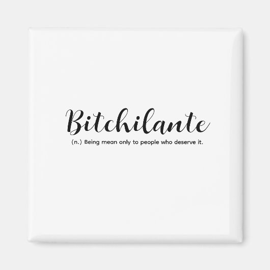 単語おもしろい定義タイポグラフィ引用文 マグネット (正面)