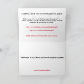 単語およびあなたの感謝を広げて下さい! サンキューカード (内部)