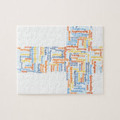 単語から成っている十字 ジグソーパズル (横)