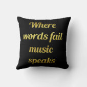 単語が失敗したとき音楽話感動的引用文 クッション (裏面)