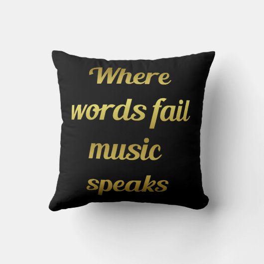単語が失敗したとき音楽話感動的引用文 クッション (裏面)