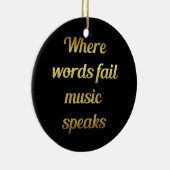 単語が失敗したとき音楽話感動的引用文 セラミックオーナメント (右)