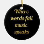 単語が失敗したとき音楽話感動的引用文 セラミックオーナメント (正面)