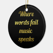 単語が失敗したとき音楽話感動的引用文 セラミックオーナメント (左)