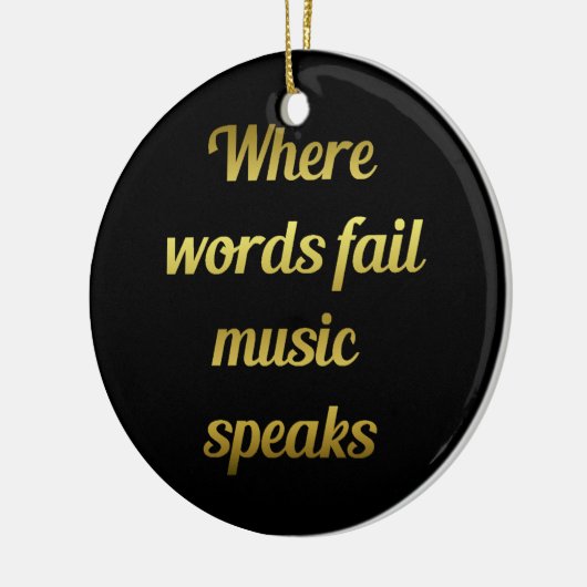 単語が失敗したとき音楽話感動的引用文 セラミックオーナメント (左)